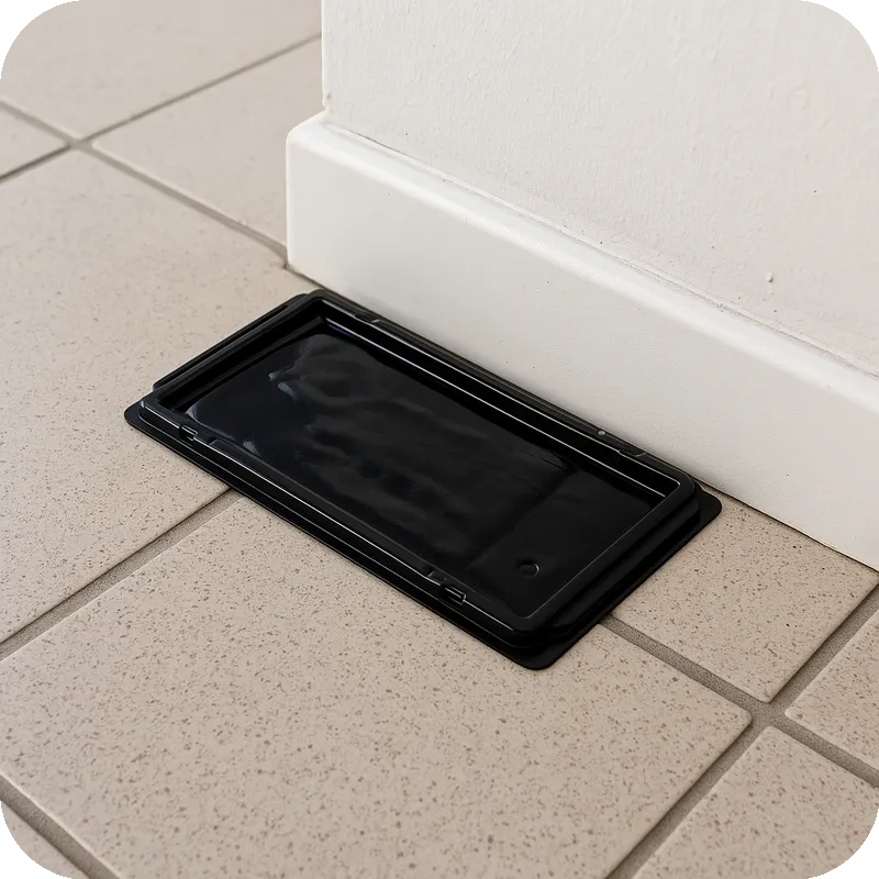 Placa de Cola para Ratazanas – Base Preta Retangular - Ecoced Placa de Cola para Ratazanas – Base Preta Retangular - Ecoced