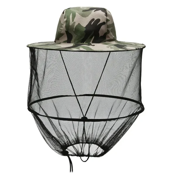 Chapéu Camuflado com Rede Anti-Mosquitos e Vespas – Protecção Total Ecoced - Ecoced
