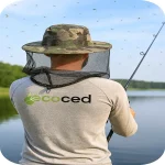 Pescador com Chapéu Camuflado e Rede Anti-Mosquitos com Camisola Ecoced | Proteção Exterior - Ecoced