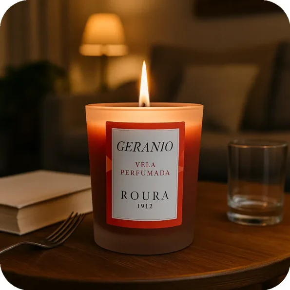 Vela com Gerânio Natural em Sala de Estar – Repelente de Mosquitos Sem Químicos | Ecoced - Ecoced