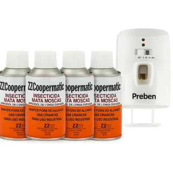 Pack Anti Moscas ZZCoopermatic – 4 Recargas + Dispensador Automático | Ecoced - Ecoced