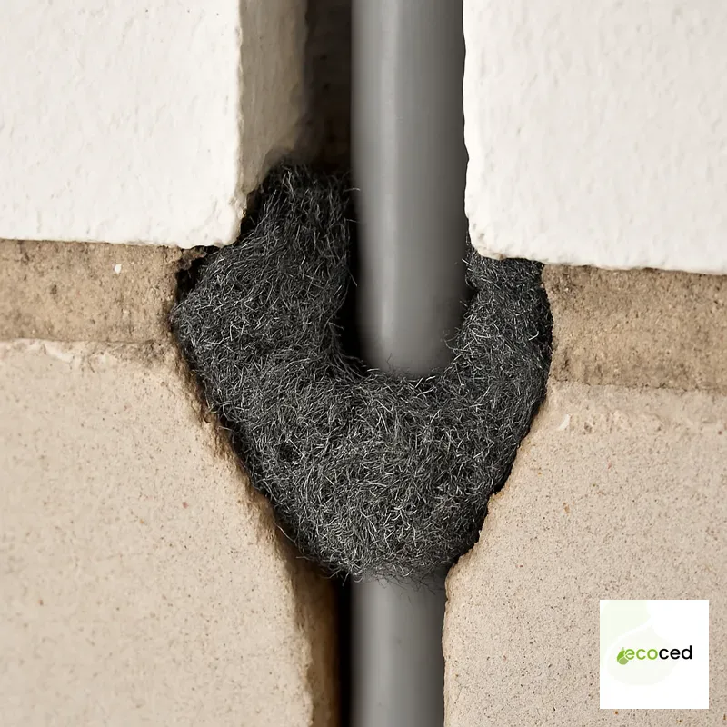 Lã de Aço para Ratos Gardigo – Aplicação em Cano com Logótipo Ecoced - Ecoced Lã de Aço para Ratos Gardigo – Aplicação em Cano com Logótipo Ecoced - Ecoced