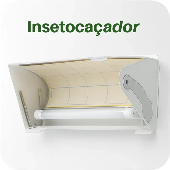 Interior do Insetocaçador MIMA 25 LED com Placa Adesiva - Ecoced