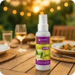 Spray Corporal Citronela na mesa de jantar ao ar livre - Ecoced Spray Corporal Citronela na mesa de jantar ao ar livre - Ecoced